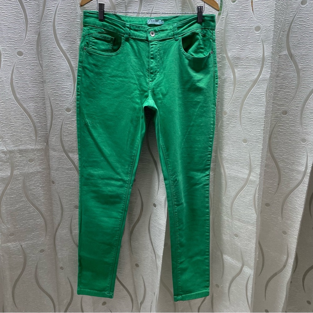 b.young Skinny‎ Jeans Womens 32 Green Excellent Stretch Denim Slim Fit